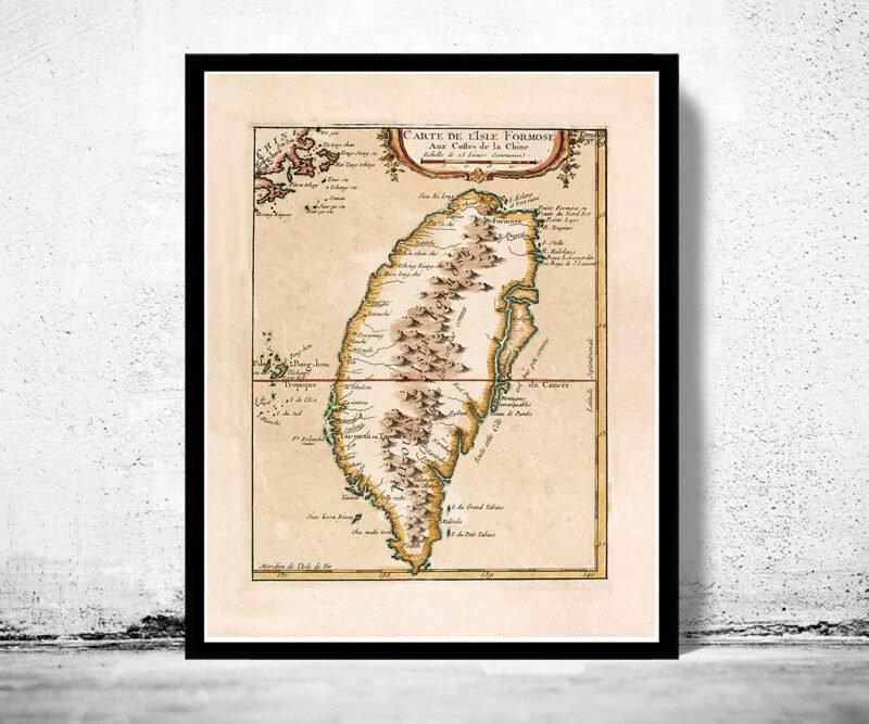 Vintage Map of Taiwan 1763 | Vintage Poster Wall Art Print | Wall Map Print | Old Map Print | Map Gift | Anniversary gift