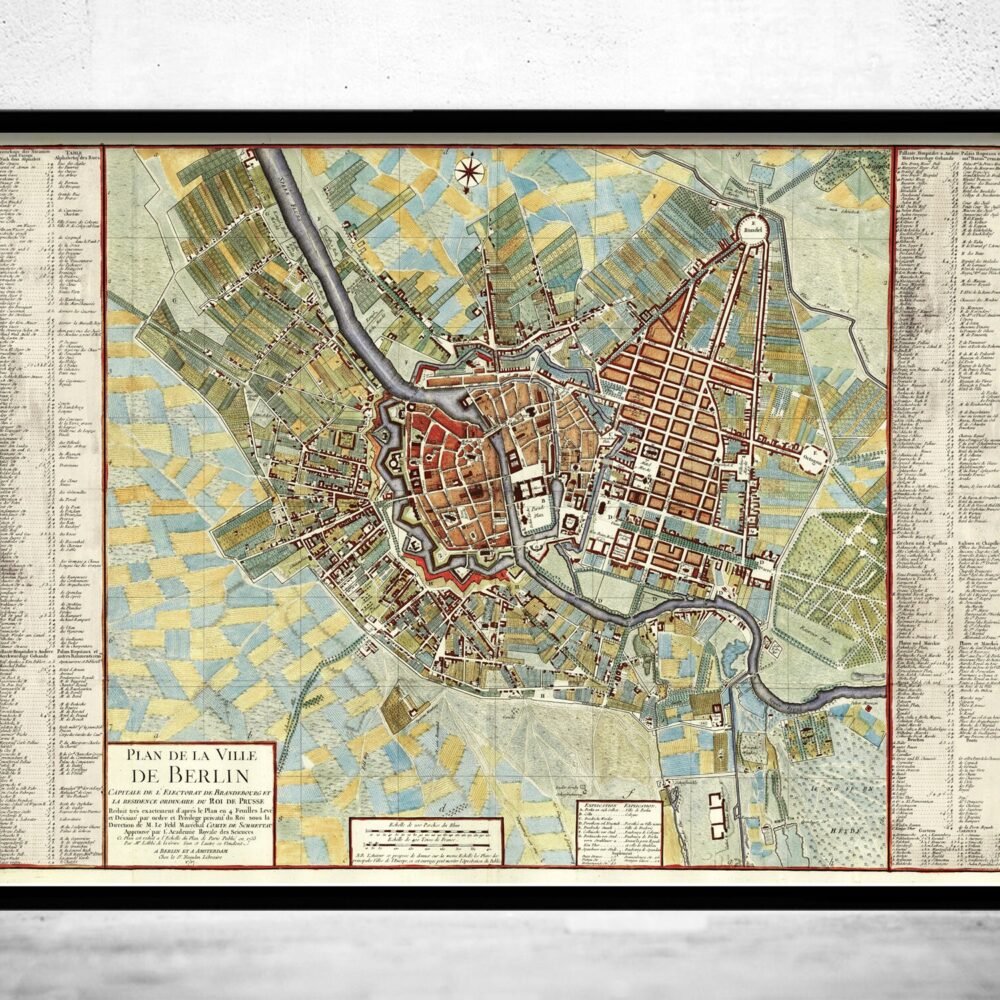 Old Map of Berlin, Germany 1760 | Vintage Poster Wall Art Print | Wall Map Print | Old Map Print | Map Gift | Anniversary gift