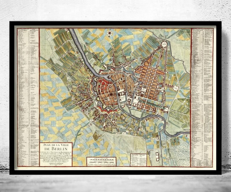 Old Map of Berlin, Germany 1760 | Vintage Poster Wall Art Print | Wall Map Print | Old Map Print | Map Gift | Anniversary gift