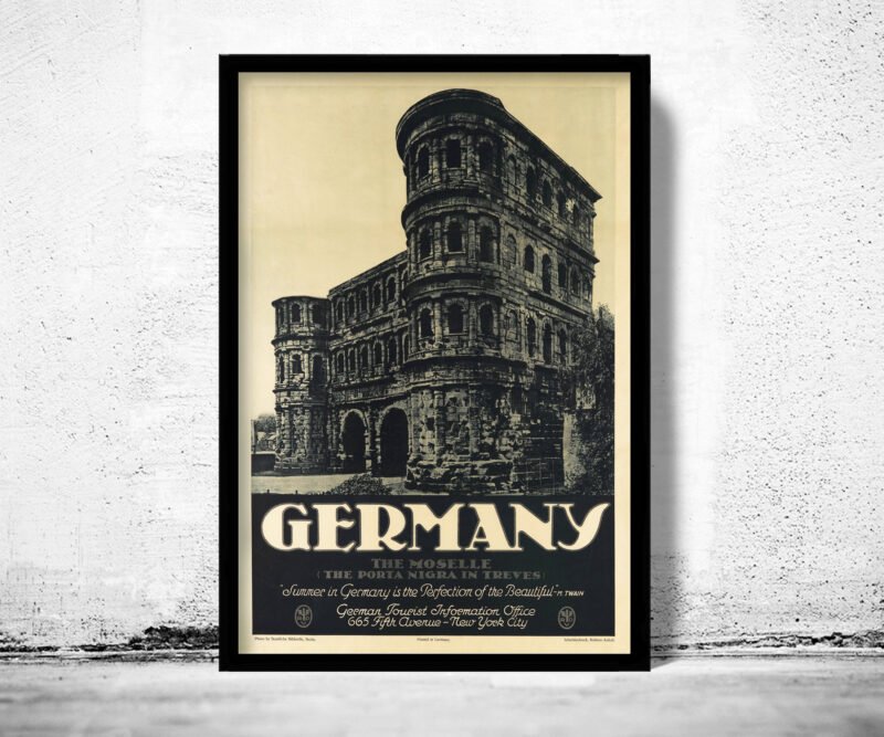 Vintage Poster of Germany Travel Poster Tourism 1930- | Vintage Poster Wall Art Print | | Map Gift | Anniversary gift | Housewarming Gift