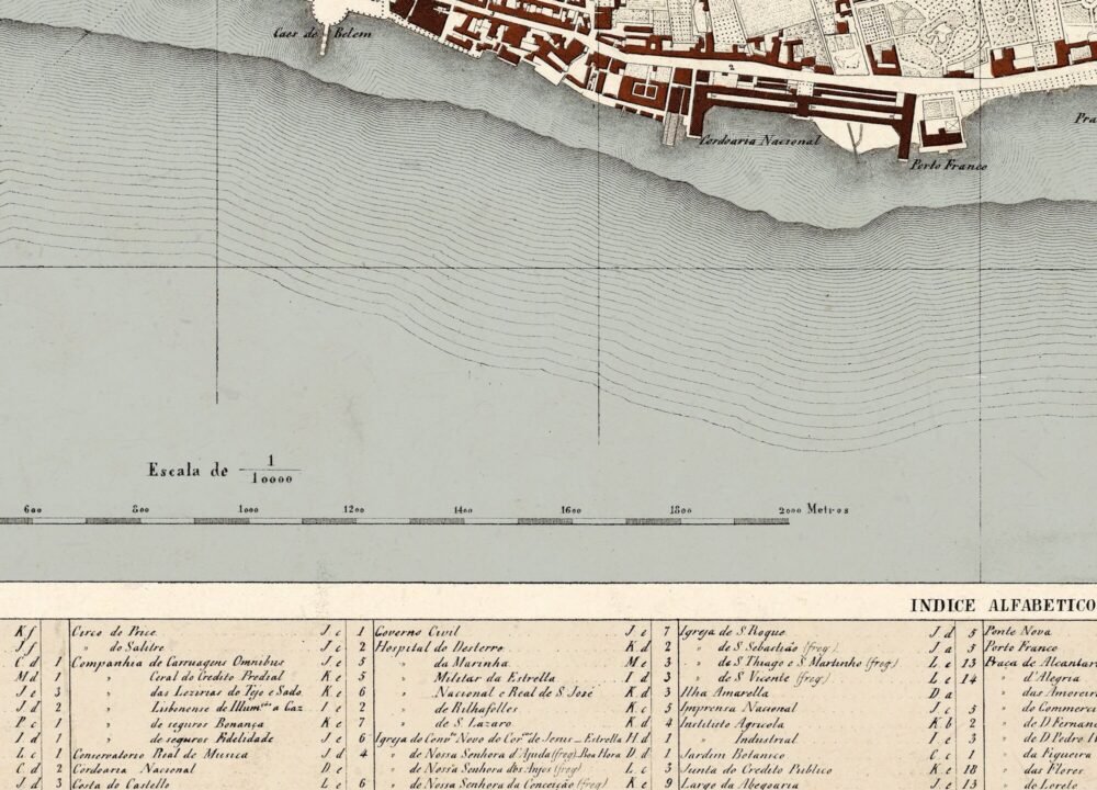 Old Map of Lisbon 1871 Portugal Mapa Antigo de Lisboa Vintage Map | Vintage Poster Wall Art Print | Wall Map Print | Old Map Print