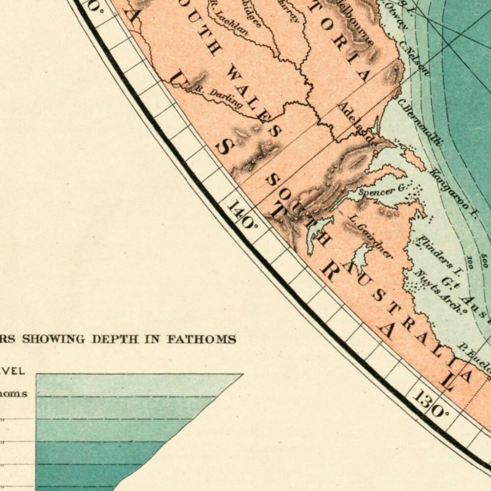 Old Map of Antarctica 1923 Vintage Map of Antarctica | World Map Gift World Map Print | Vintage World Map | World Map Wall Art | Map Gift