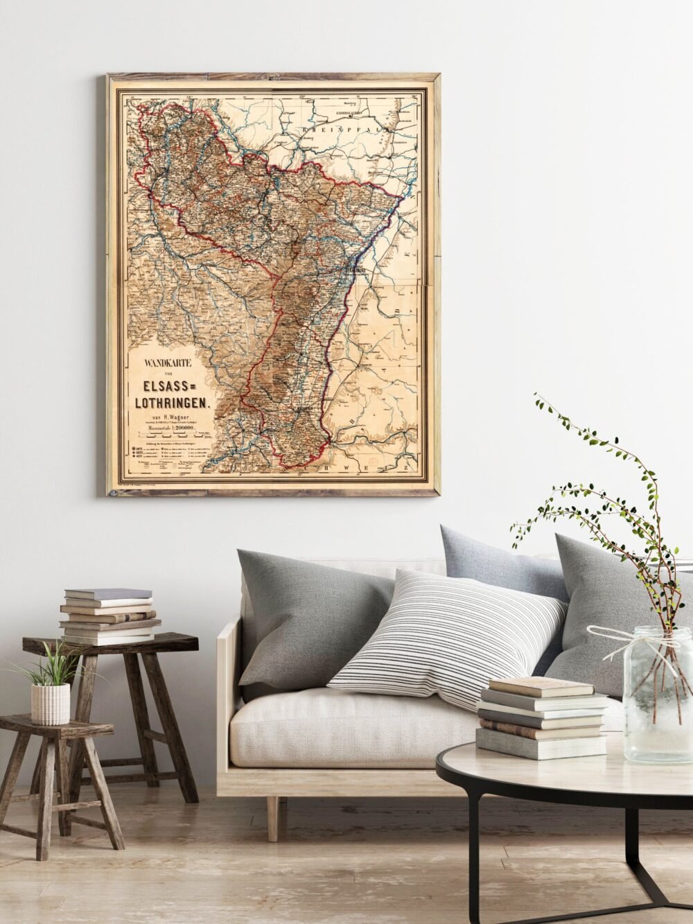 Old Map of Alsace-Lorraine Alsace-Moselle 1885 | Vintage Poster Wall Art Print | Wall Map Print | Old Map Print | Map Gift