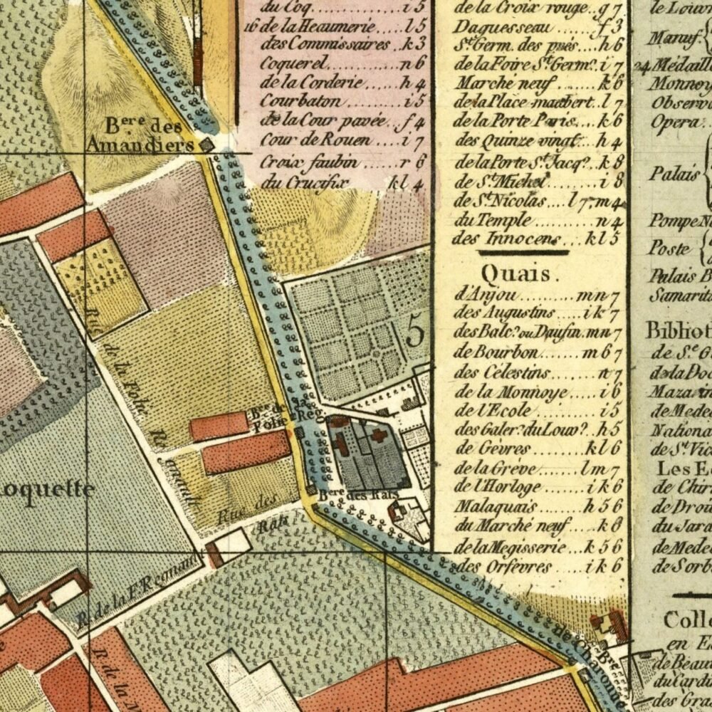 Old Map of Paris 1797 Vintage Map of Paris | Paris Wall Map | Vintage Poster Wall Art Print | Wall Map Print | Old Map Print | Map Gift