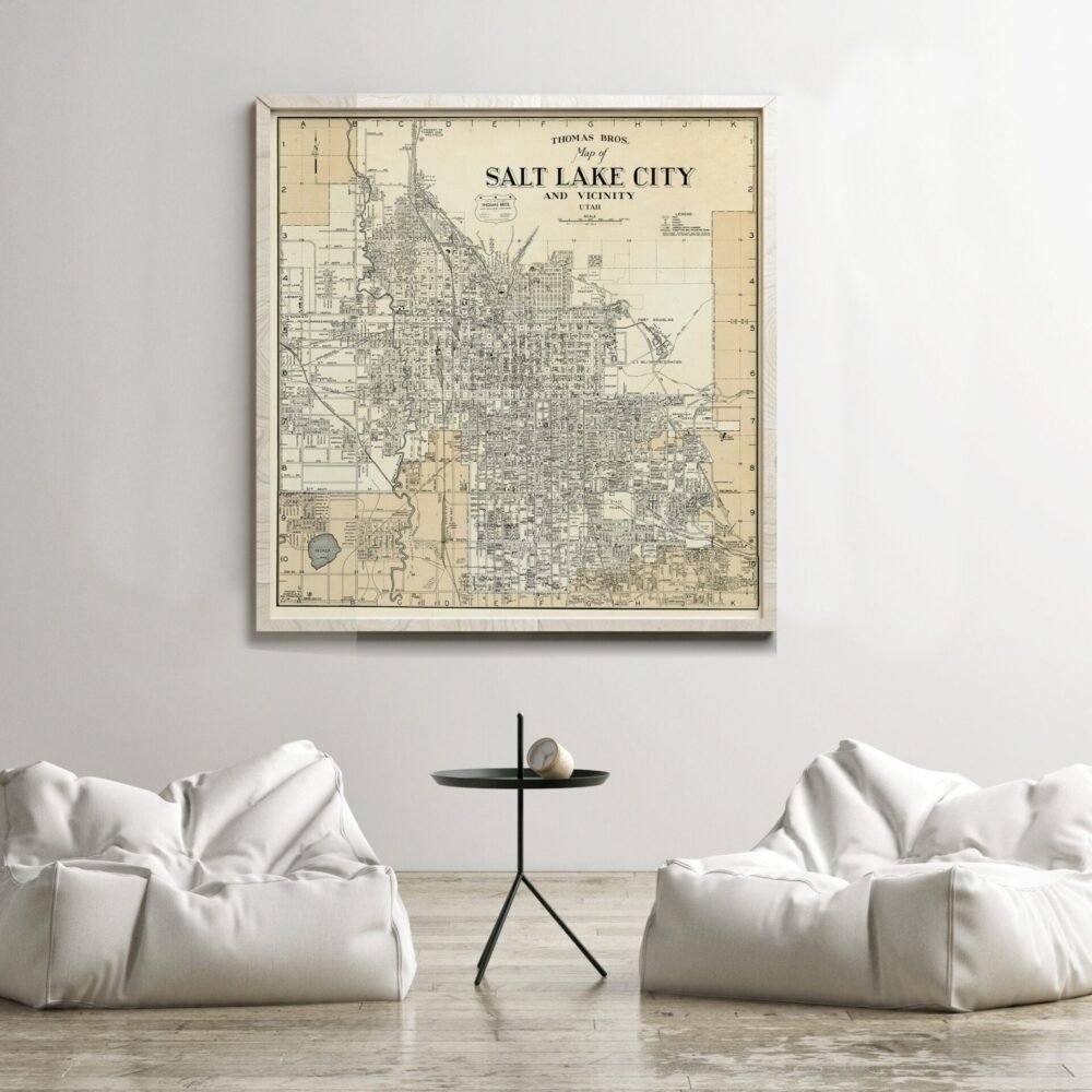 Old Map of Salt Lake City Utah 1935 Vintage Map | Vintage Poster Wall Art Print | Wall Map Print | Old Map Print | Map Gift