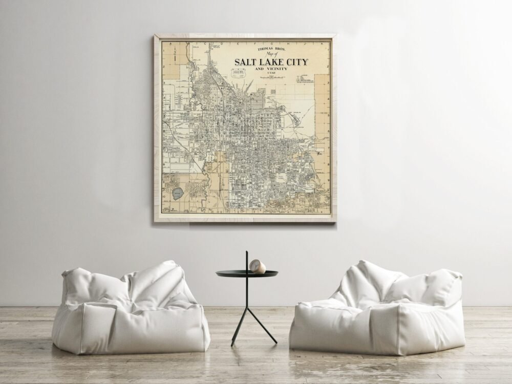 Old Map of Salt Lake City Utah 1935 Vintage Map | Vintage Poster Wall Art Print | Wall Map Print | Old Map Print | Map Gift