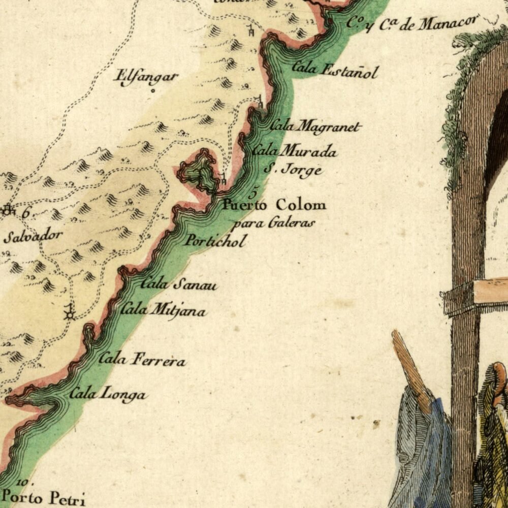 Old Map of Mallorca Island Spain 1773 Mapa Viejo de Mallorca | Vintage Poster Wall Art Print | Wall Map Print | Old Map Print | Map Gift