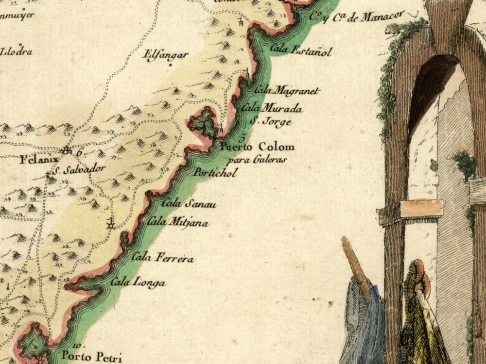 Old Map of Mallorca Island Spain 1773 Mapa Viejo de Mallorca | Vintage Poster Wall Art Print | Wall Map Print | Old Map Print | Map Gift