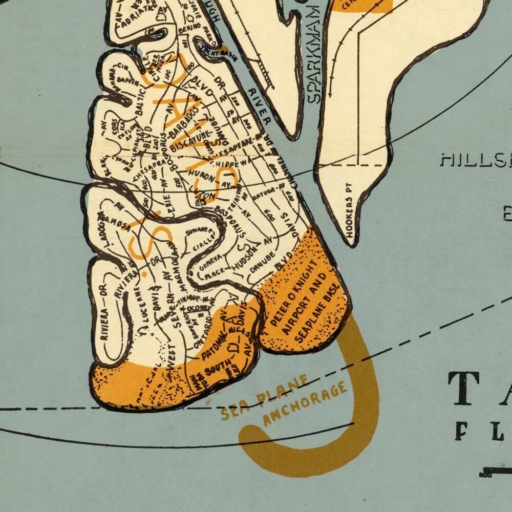 Old Map of Tampa Florida 1947 Vintage Map of Tampa City Florida| Vintage Poster Wall Art Print | Wall Map Print | Old Map Print | Map Gift