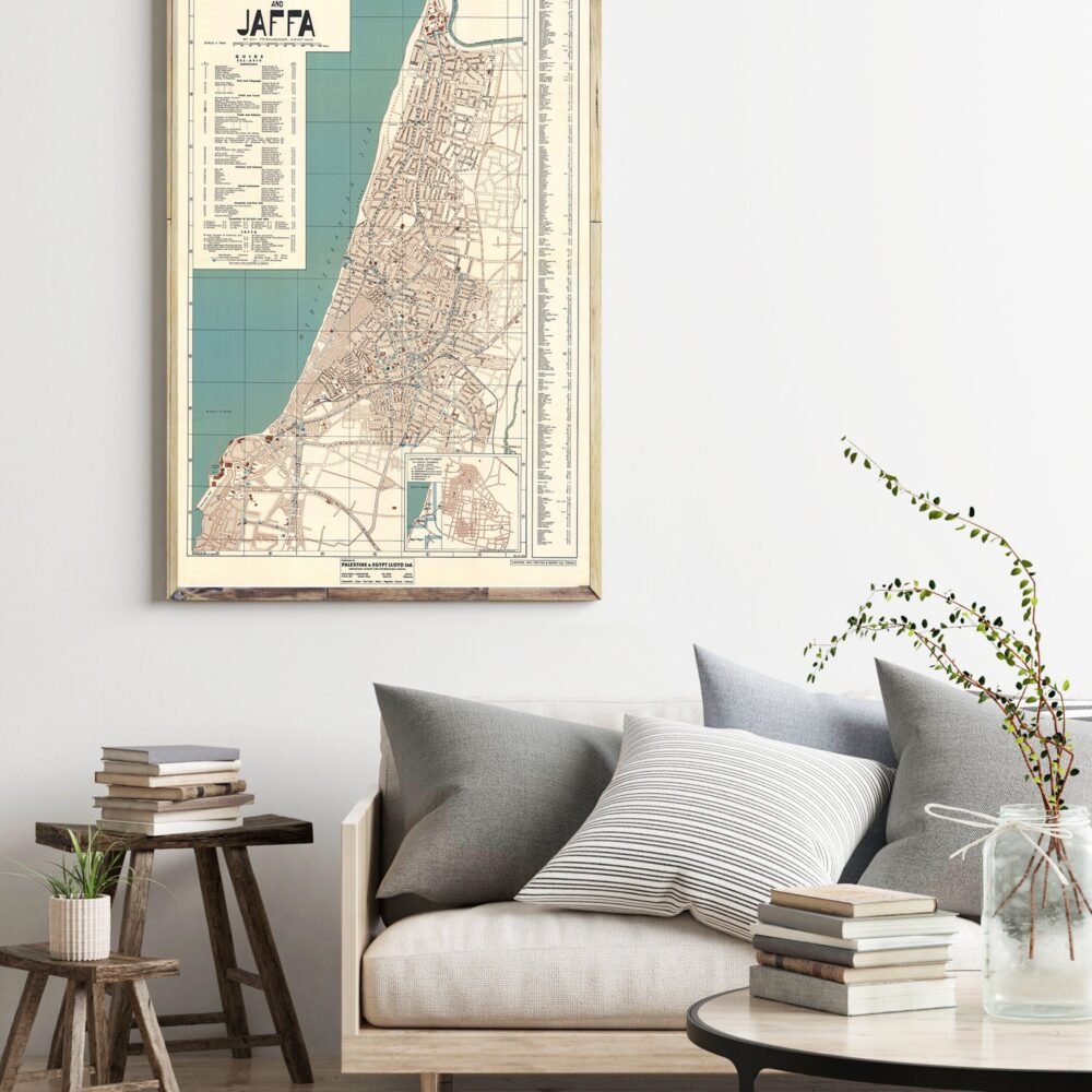 Old Map of Tel Aviv Jaffa Israel 1936 Vintage Map | Vintage Poster Wall Art Print | Wall Map Print | Old Map Print | Map Gift