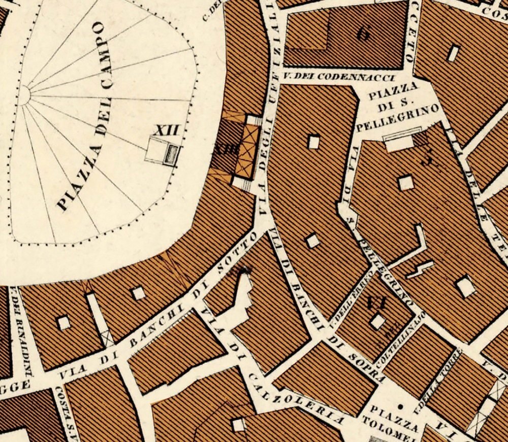 Old Map of Siena Italy 1840 Siena Italia Vintage Map | Vintage Poster Wall Art Print | Wall Map Print | Old Map Print | Map Gift