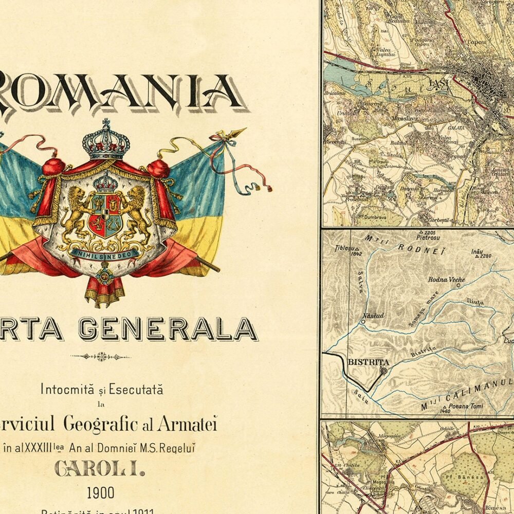 Old Map of Romania 1911 Vintage Map | Vintage Poster Wall Art Print | Wall Map Print | Old Map Print | Map Gift | Anniversary gift