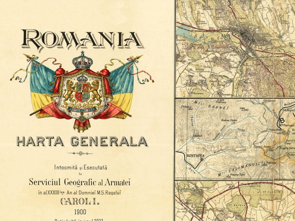 Old Map of Romania 1911 Vintage Map | Vintage Poster Wall Art Print | Wall Map Print | Old Map Print | Map Gift | Anniversary gift