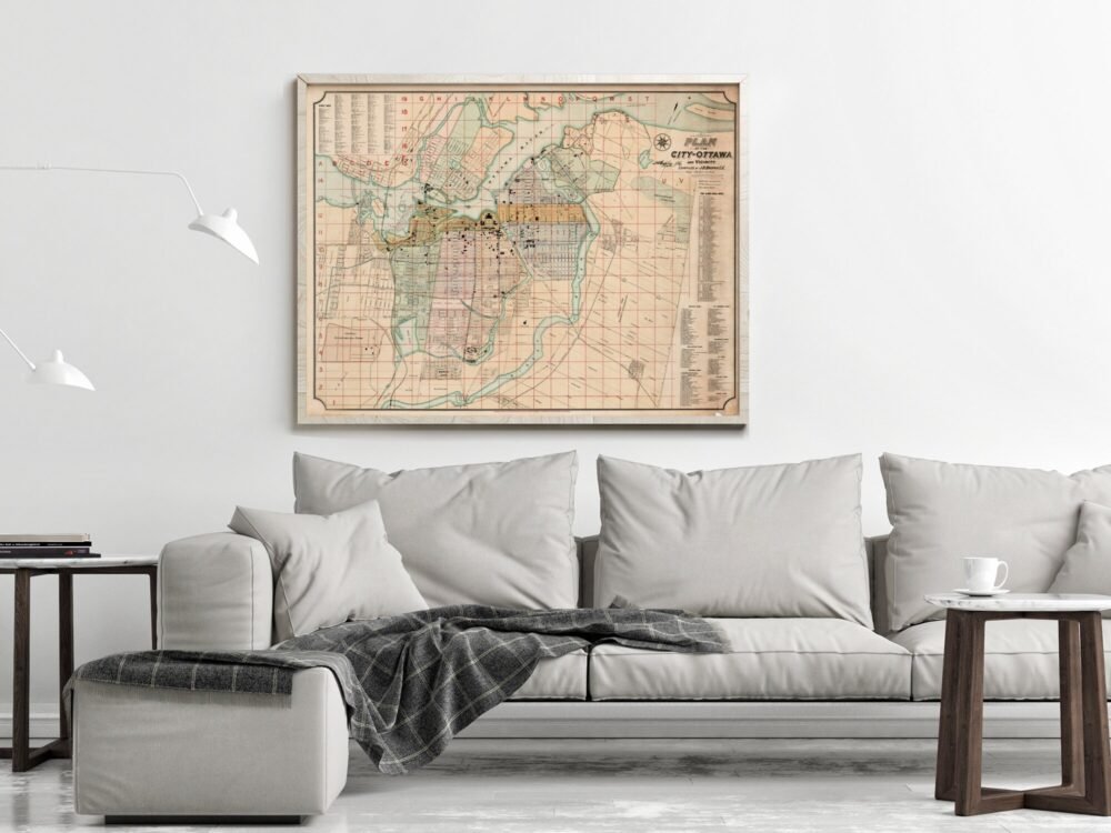 Old Map of Ottawa Canada 1895 Vintage Map | Vintage Poster Wall Art Print | Wall Map Print | Old Map Print | Map Gift | Anniversary gift