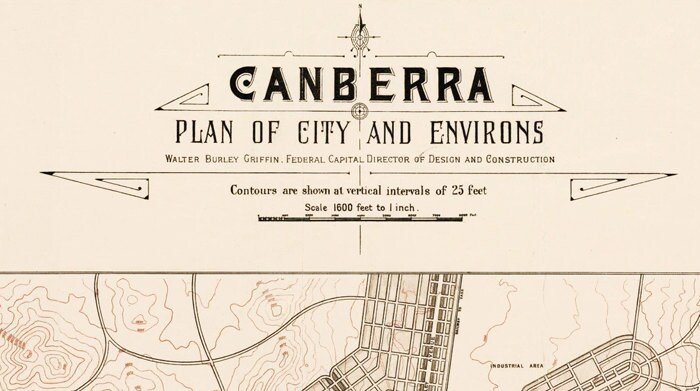 Old Map of Canberra City Australia 1918 Vintage Map | Vintage Poster Wall Art Print | Wall Map Print | Old Map Print | Map Gift