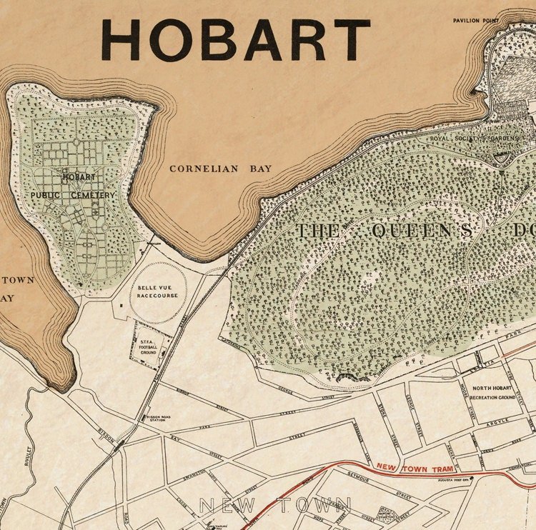 Old map of Hobart Australia 1893 Vintage Map | Vintage Poster Wall Art Print | Wall Map Print | Old Map Print | Map Gift | Anniversary gift