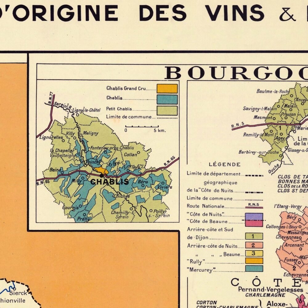 Old France Wine Chart 1949 Carte Vinicole de La France | Vintage Poster Wall Art Print | Wall Map Print | Old Map Print | Map Gift