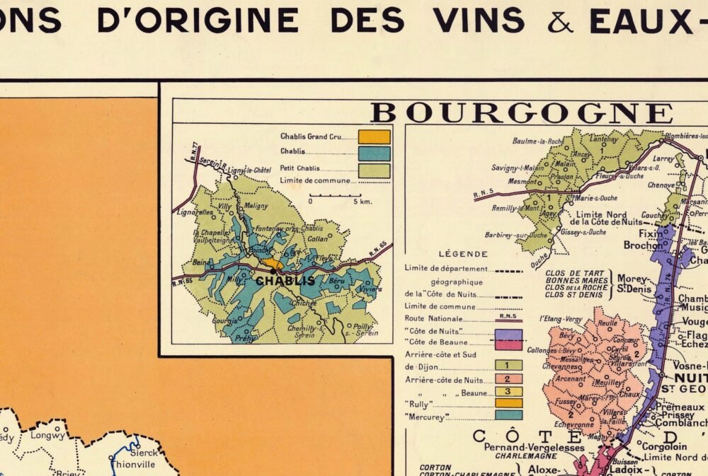 Old France Wine Chart 1949 Carte Vinicole de La France | Vintage Poster Wall Art Print | Wall Map Print | Old Map Print | Map Gift