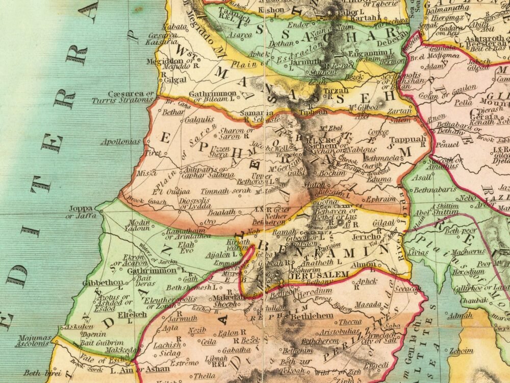 Beautiful Old Map of Palestine with part of Egypt 1835 Vintage Map | Vintage Poster Wall Art Print | | Map Gift | Anniversary gift