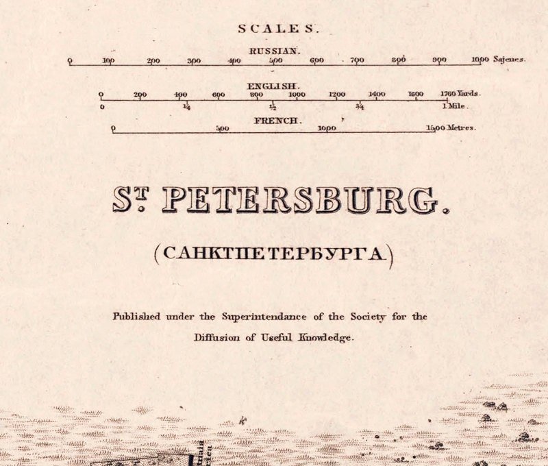 Old Map of Saint Petersburg, S. Peterbourg Russia 1860 vintage Map | Vintage Poster Wall Art Print | Wall Map Print | Old Map Print