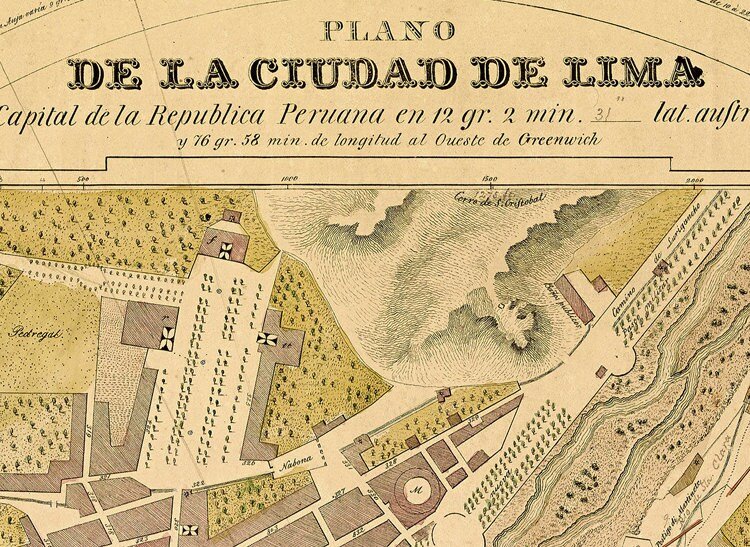 Old map of Lima Peru 1830 Vintage Map | Vintage Poster Wall Art Print | Wall Map Print | Old Map Print | Map Gift | Anniversary gift