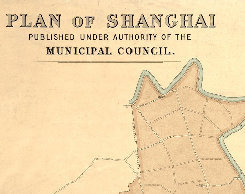 Old Map of Shanghai 1904 China Vintage Map | Vintage Poster Wall Art Print | Wall Map Print | Old Map Print | Map Gift | Anniversary gift