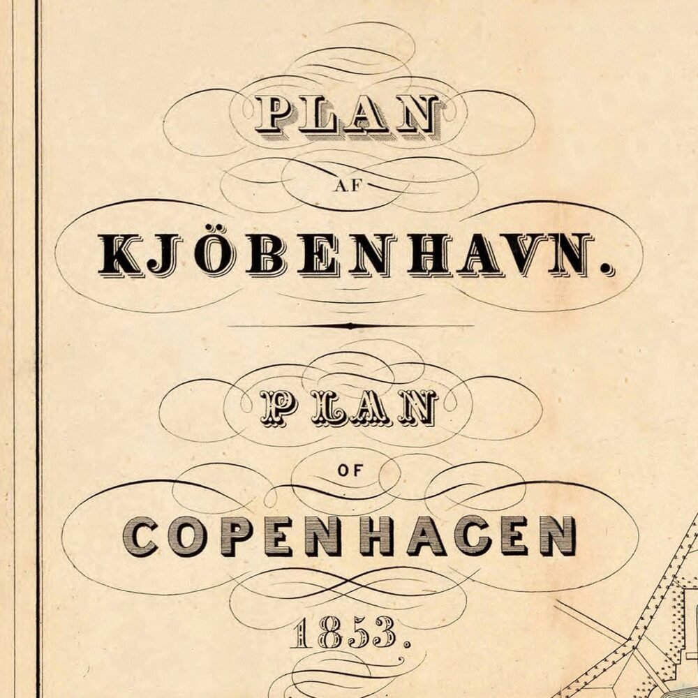 Old Map of Copenhagen Denmark 1853 Vintage Map | Vintage Poster Wall Art Print | Wall Map Print | Old Map Print | Map Gift