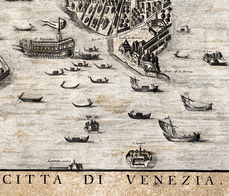 Antique Map of Venice Venetia Venezia 1729 | Vintage Poster Wall Art Print | Wall Map Print | Old Map Print | Map Gift | Anniversary gift