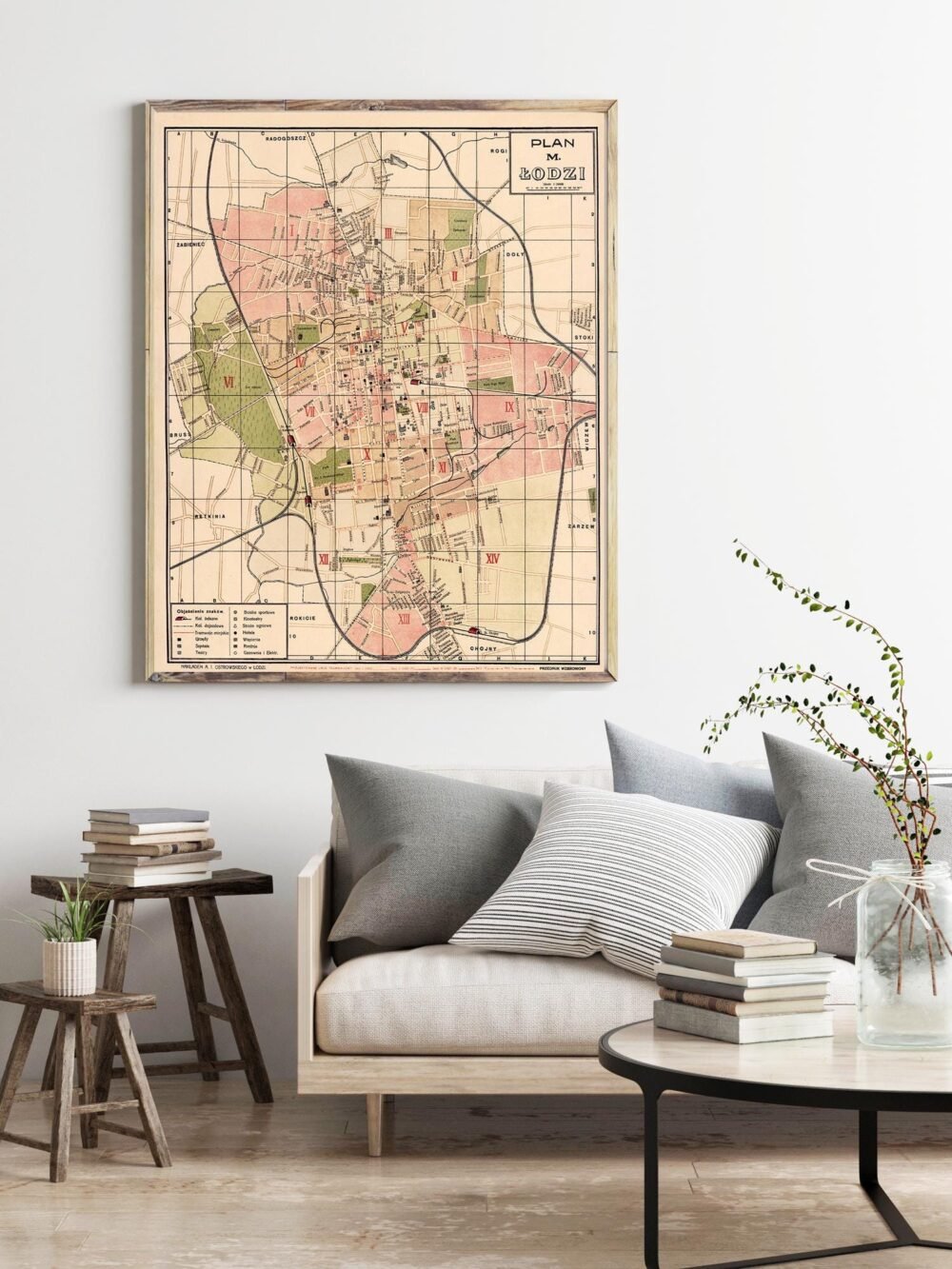 Old Map of Lodz Poland 1927 Vintage Map | Vintage Poster Wall Art Print | Wall Map Print | Old Map Print | Map Gift | Anniversary gift