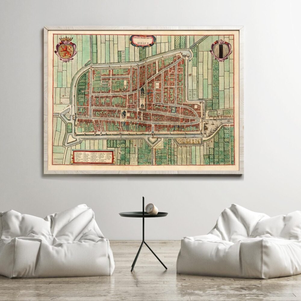 Old Map of Delft Netherlands 1640 Vintage Map | Vintage Poster Wall Art Print | Wall Map Print | Old Map Print | Map Gift | Anniversary gift