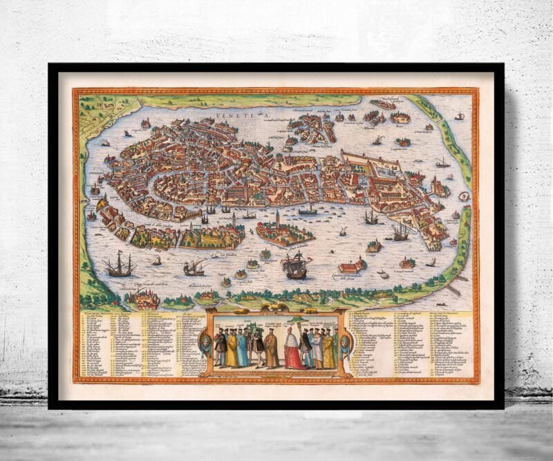 Old Map of Venice 1756 Venetia Vintage Map | Vintage Poster Wall Art Print | Wall Map Print | Old Map Print | Map Gift | Anniversary gift