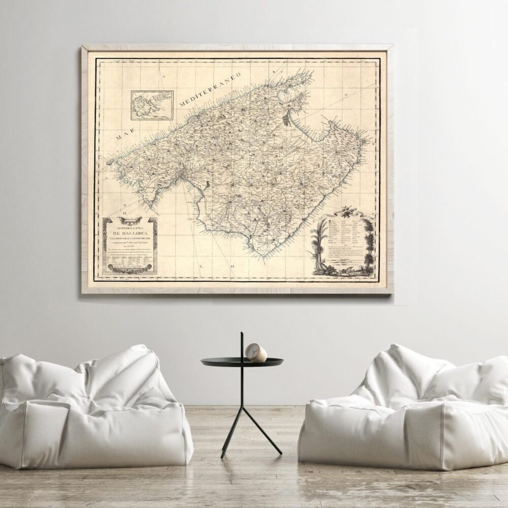 Old Map of Mallorca Maiorca Majorca 1814 Vintage Map | Vintage Poster Wall Art Print | Wall Map Print | Old Map Print | Map Gift