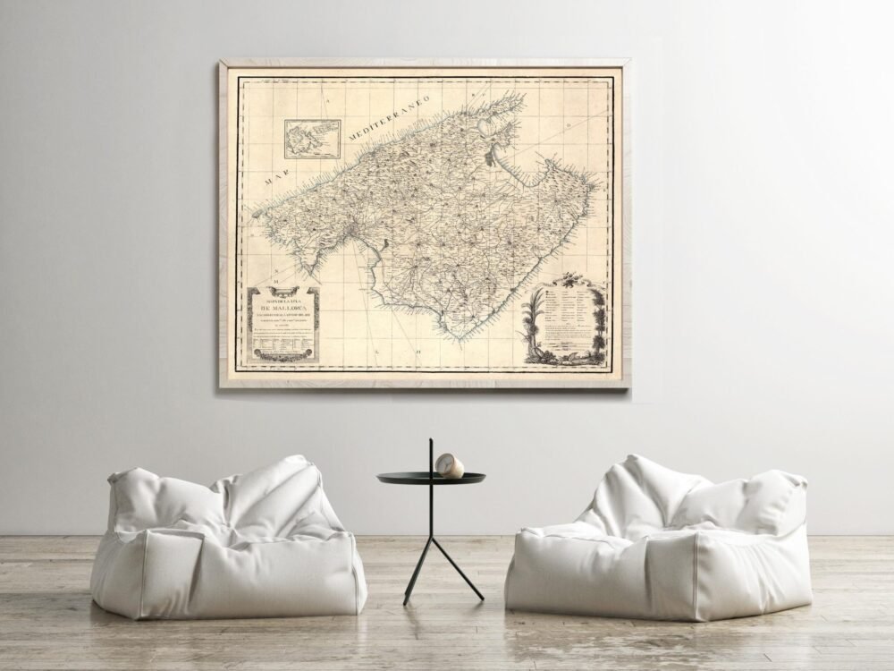 Old Map of Mallorca Maiorca Majorca 1814 Vintage Map | Vintage Poster Wall Art Print | Wall Map Print | Old Map Print | Map Gift