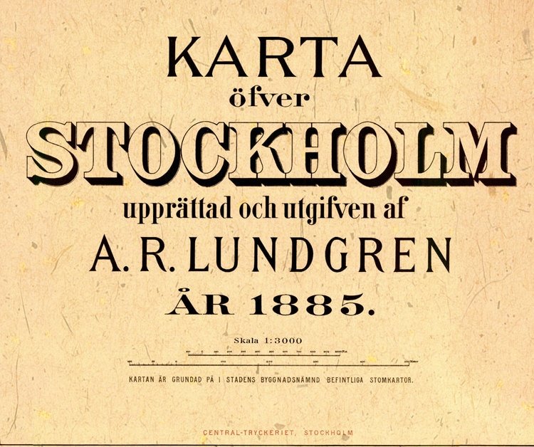 Old Map of Stockholm Lundgren Sweden 1885 Vintage Map | Vintage Poster Wall Art Print | Wall Map Print | Old Map Print | Map Gift