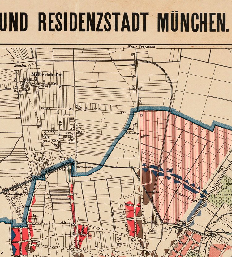 Old Map of Munich Munchen Munster Germany Deutshland 1900 Vintage Map | Vintage Poster Wall Art Print | Wall Map Print | Old Map Print