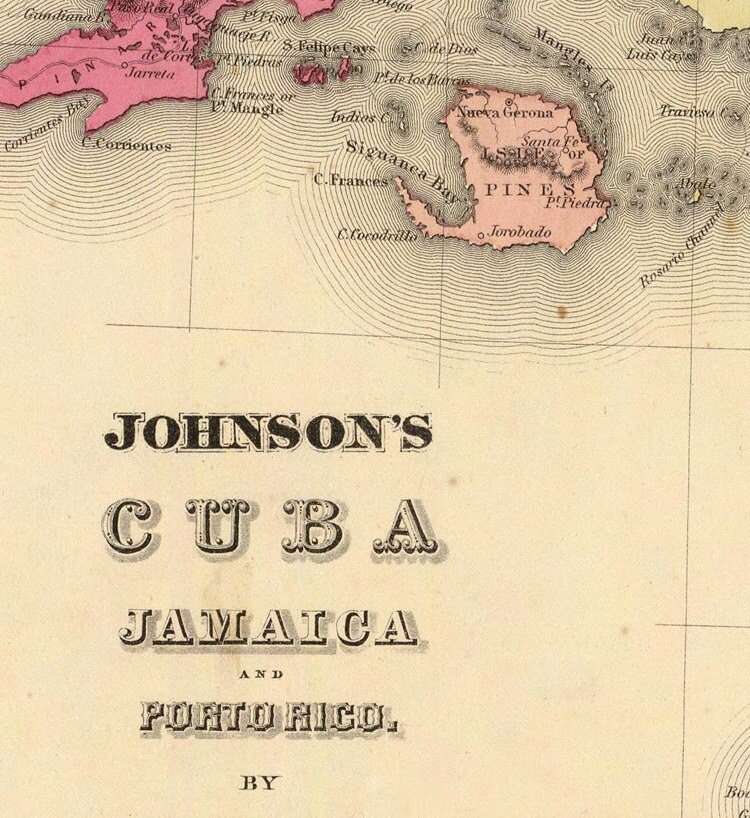 Old Map of Antilles Islands 1860 Cuba Jamaica Puerto Rico | Vintage Poster Wall Art Print | Wall Map Print | Old Map Print | Map Gift