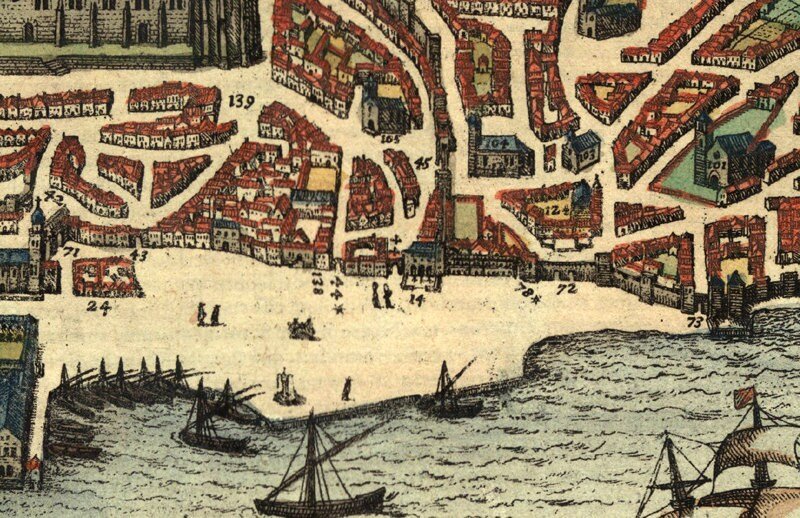 Old Map of Lisbon 1598 Lisboa Portugal Vintage MAp | Vintage Poster Wall Art Print | Wall Map Print | Old Map Print | Map Gift