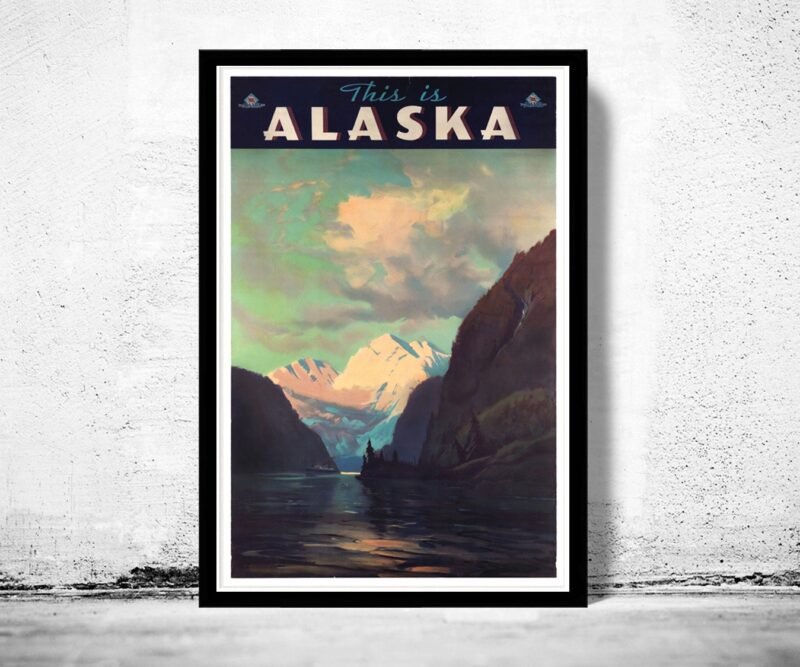 Vintage Poster of Alaska This is Alaska 1940 | Vintage Poster Wall Art Print | | Map Gift | Anniversary gift | Housewarming Gift