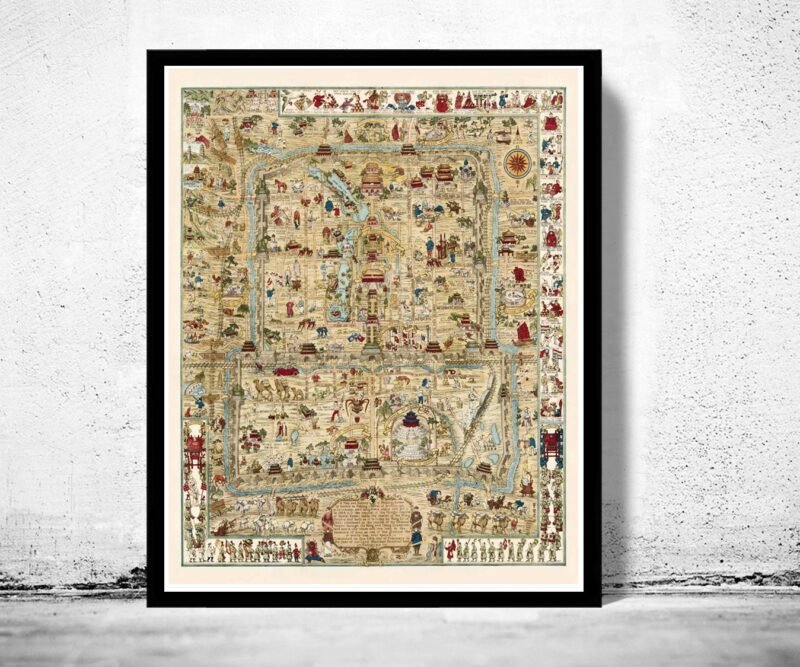 Old Map of Beijing China 1936 Vintage Map | Vintage Poster Wall Art Print | Wall Map Print | Old Map Print | Map Gift | Anniversary gift