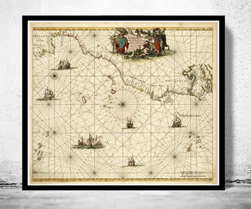 Old Map Canary Islands 1675 Vintage Map | Vintage Poster Wall Art Print | Wall Map Print | Old Map Print | Map Gift | Anniversary gift