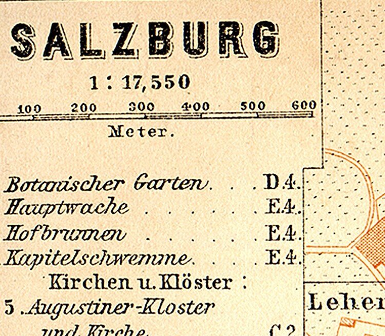 Old Map of Salzburg Austria 1909 Vintage Map | Vintage Poster Wall Art Print | Wall Map Print | Old Map Print | Map Gift | Anniversary gift